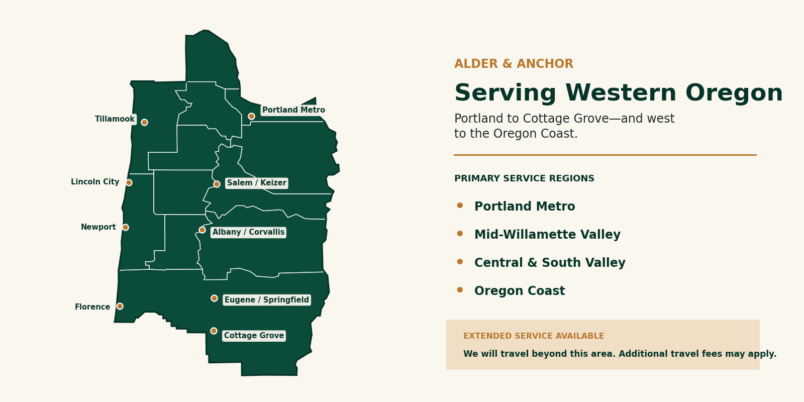 Proudly Serving Western Oregon